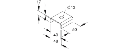 Niedax Schienen-Gegenplatte     SGP 41 F 