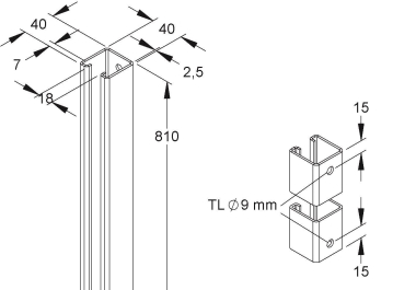 NIED Gerätekanalstütze         2988/810R 
