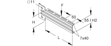 NIED Ausleger 75x310mm           KTUM300 