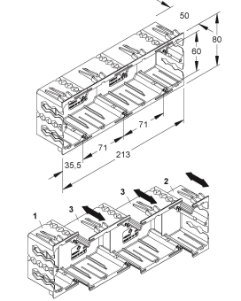 Niedax Geräteeinbaudose      GDM 50-3 VW 