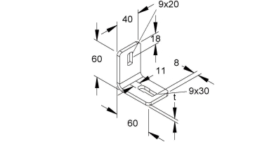 NIED Wandanschlusswinkel        WWU150/8 