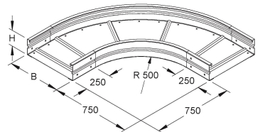 Niedax Bogen 90°         WRBR 150.400 E3 