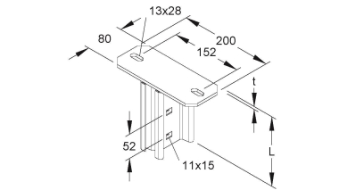 NIED Kopfplatte, Quer             KIQ 80 