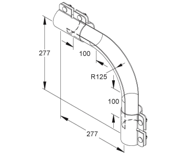 Niedax MIBH6090F Rohrbogen   MIBH 6090 F 