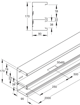 Niedax GK-Unterteil      DKU 170-78T90 S 