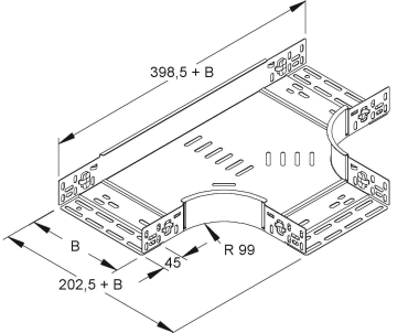 Niedax T-Stk f.KR 60x102mm RTSC 60.100 S 