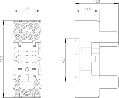 Siemens LZS:PT78740 Sockel f.Relais 4W 