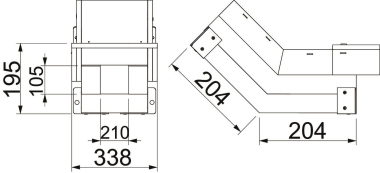 OBO BSKH09-VS1021 Vertikalbogen steigend 