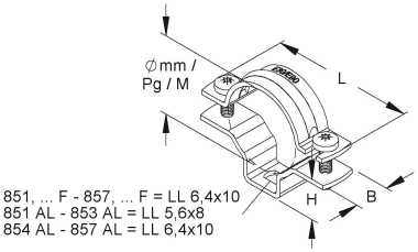 NIED Rohrabstandschellen 853 F     853 F 