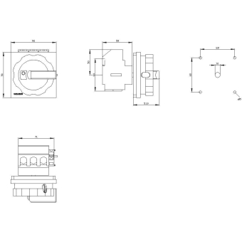 Siemens 3LD25041TP53 Not-Ausschalter 3p 
