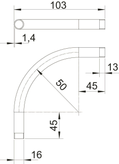 OBO SBNM16 SW Stapa Gewindebogen 