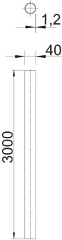 OBO S40W A2 Edelstahlrohr o.Gewinde  40 