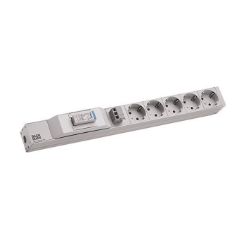 Bachmann 19" 1HE ÜSS 5xSchuko    800.294 