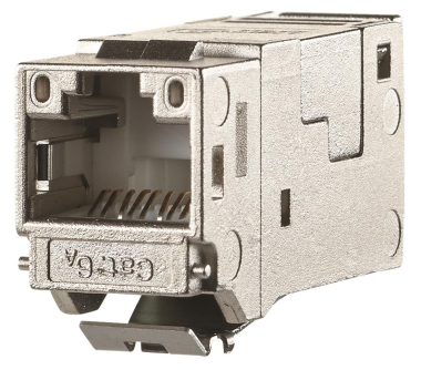 RED RJ45 Kat.6A (ISO) Keystone Modul 