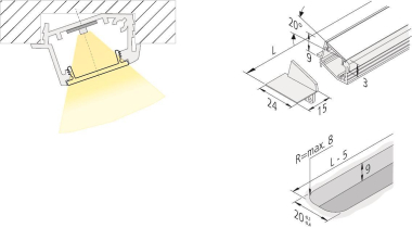 Hera LED Einfräsprofil A     61500032413 