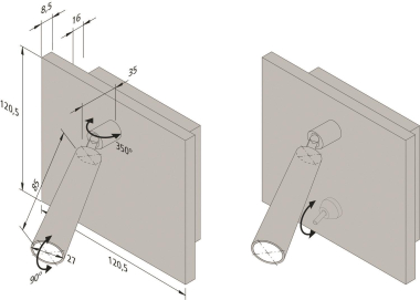 Hera BL1-LED Ein-/ Anbau 3W  20203101802 