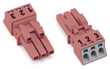 WAGO 890-283 Buchse,3-polig,Kod. B,pink 