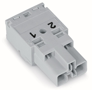 WAGO 770-252 Stecker,2-polig,grau 