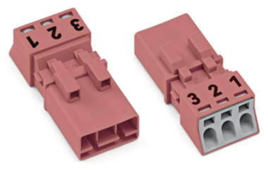 WAGO 890-293 Stecker,3-polig,pink 