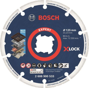 Bosch X-Lock Diamant-Trennscheibe 125mm 