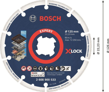Bosch X-Lock Diamant-Trennscheibe 125mm 