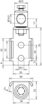 DEHN Befestigungsbügel bis 30mm   106321 