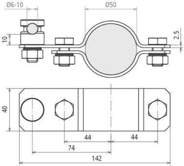 Dehn 105375 AS D50   AS D50 KSV 6.10 V2A 