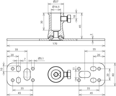 DEHN Wand-Befestigungseinheit     106127 