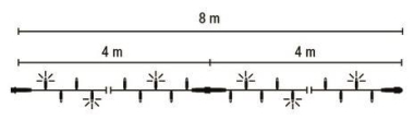 S&H LED-String Lite 160 2x4m 14W   58572 