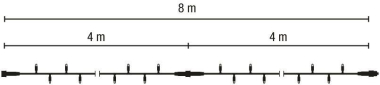 S&H LED-String Lite 160 2x4m 14W   58566 