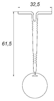 Rutec Wandarm T L:62mm alu Profil  68699 