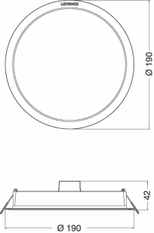 Ledvance DL IP44 DN 190 18W 830 WT 