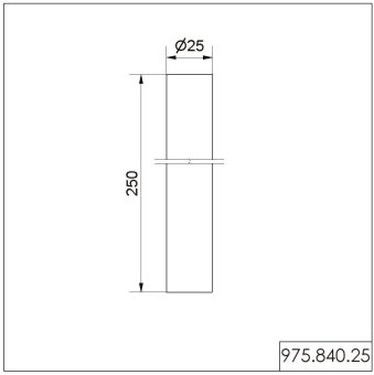 Werma Rohr D25mm 250mm lang     97584025 