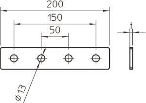OBO GMS 4 VP FT Verbindungsplatte m.4 
