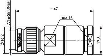 TG TNC-Stecker Löt/Klemm 75  J01012A0001 