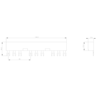 Siemens 3RV19152BB 3Ph.-Sammelschienen 