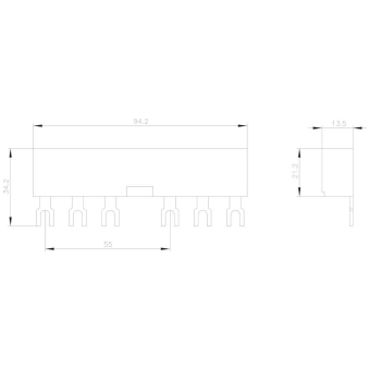 Siemens 3RV19152AB 3Ph.-Sammelschienen 