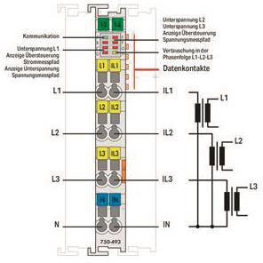 WAGO 750-493 3-Phasen-Leistungsmessung, 