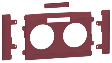 Hager Blende 2fach Steckdose    G3510ROT 