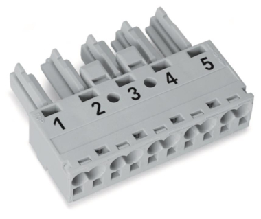 WAGO 770-245 Buchse,5-polig,Kod. B,grau 