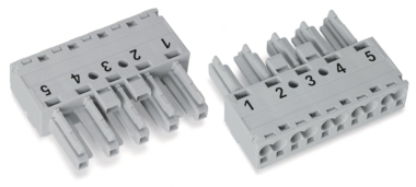 WAGO 770-245 Buchse,5-polig,Kod. B,grau 