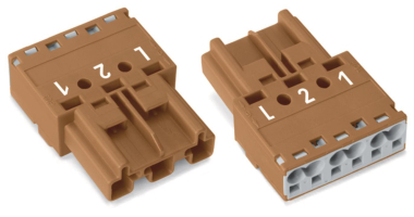 WAGO 770-1373 Stecker,3-polig,braun 