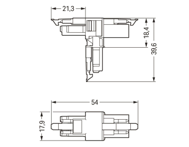 WAGO 890-615 T-Verteiler,3-polig,Kod. 