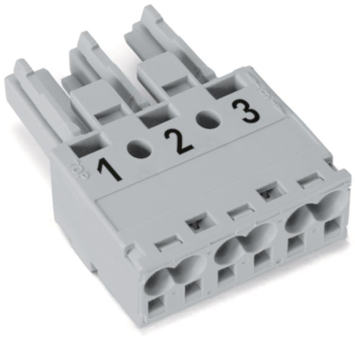 WAGO 770-243 Buchse,3-polig,Kod. B,grau 