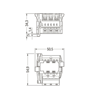 WAGO 770-6229 Linect -T-Steckverbinder, 