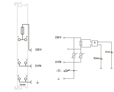 WAGO 750-609 Potentialeinspeisung,AC 230 