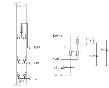 WAGO 750-615 Potentialeinspeisung,AC 120 