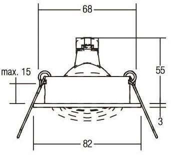 BRUM NV-Einbaustrahler mattweiß  0063.07 