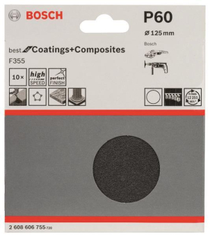 Bosch 10Schleifblatt Papier   2608606755 