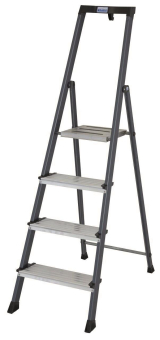 KRAU SECURO-Alu-Leiter 4 Stufen   126429 